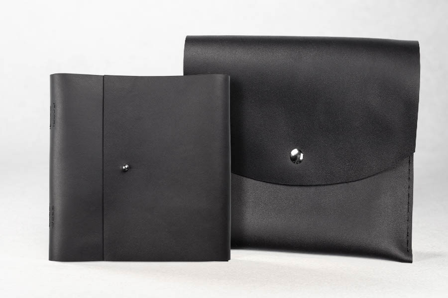 Urban black leather wrap albums