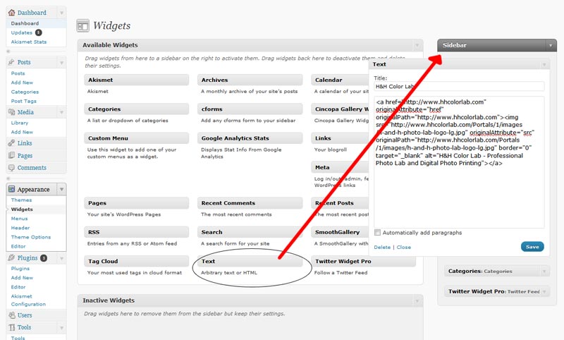 WordPress Widget