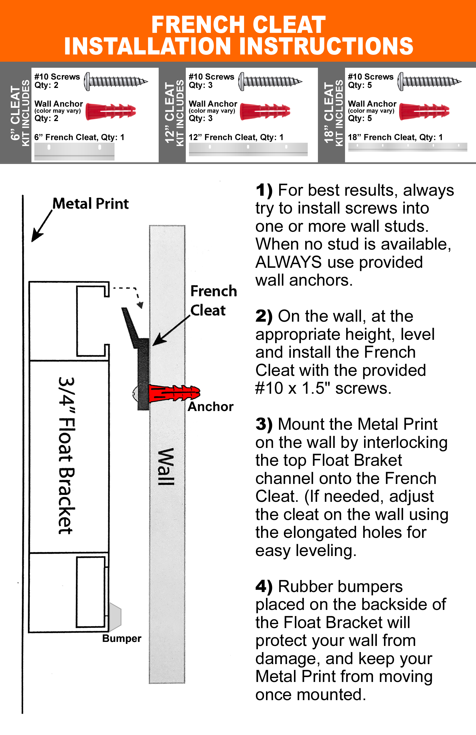 French Cleat Instructions