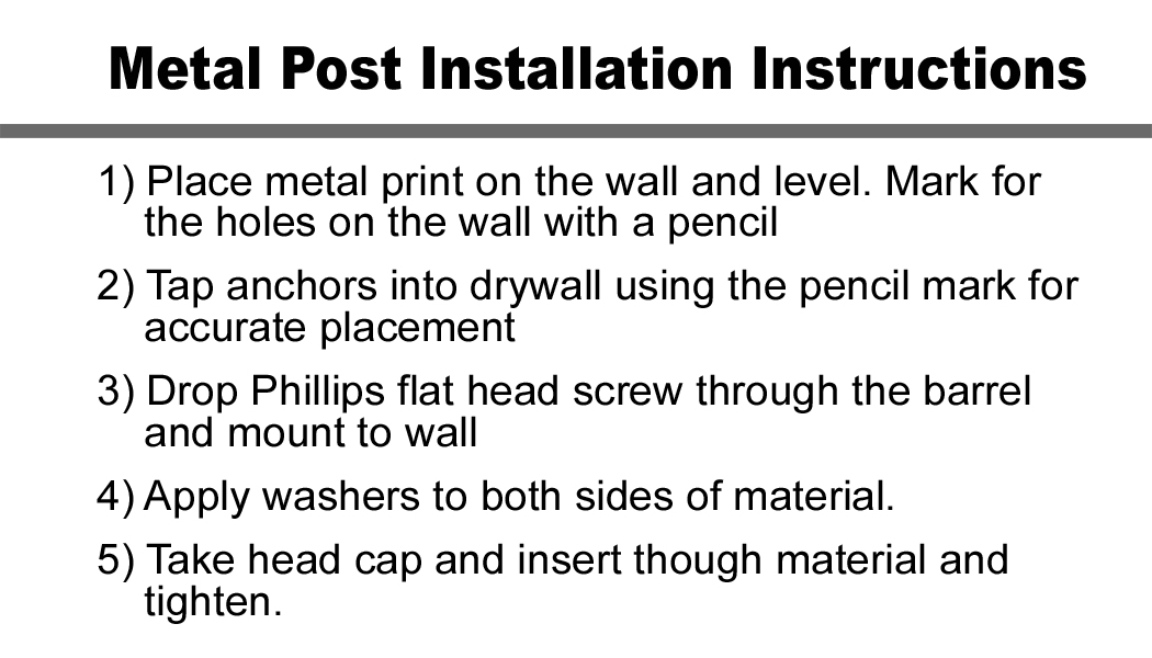 Metal Post Instructions